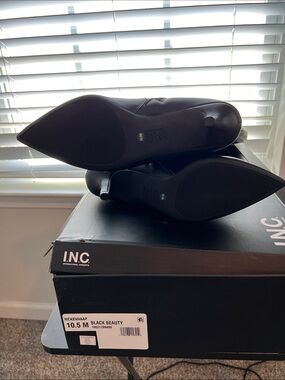 INC International Concepts Black Pointed Toe Ankle Boots